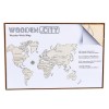 Wooden City - Wooden World Map Large - Brown